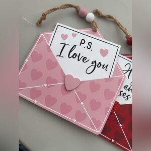 Pink Heart Envelope Holiday Decor